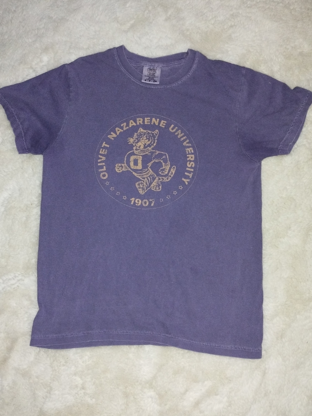 Comfort Colors Purple Olivet Nazarene University Short Sleeve Tee